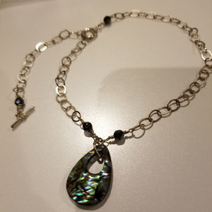 Abalone Teardrop Choker / Necklace